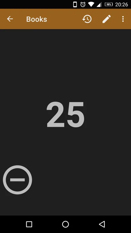 A single counter in full screen mode